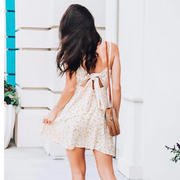 NWT Yellow Floral Dress - Picture 2 of 3